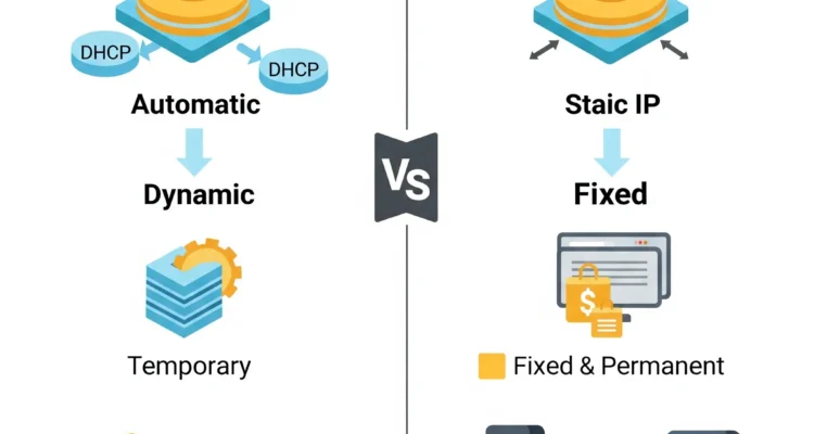 Dynamic IP Address and Static IP Address (Infographics)