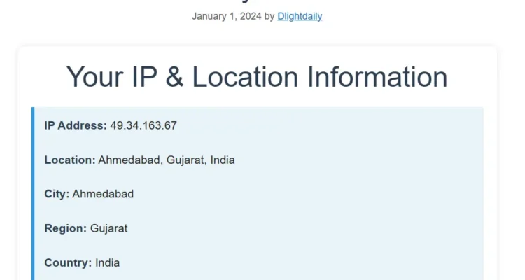 What is my ip and location information